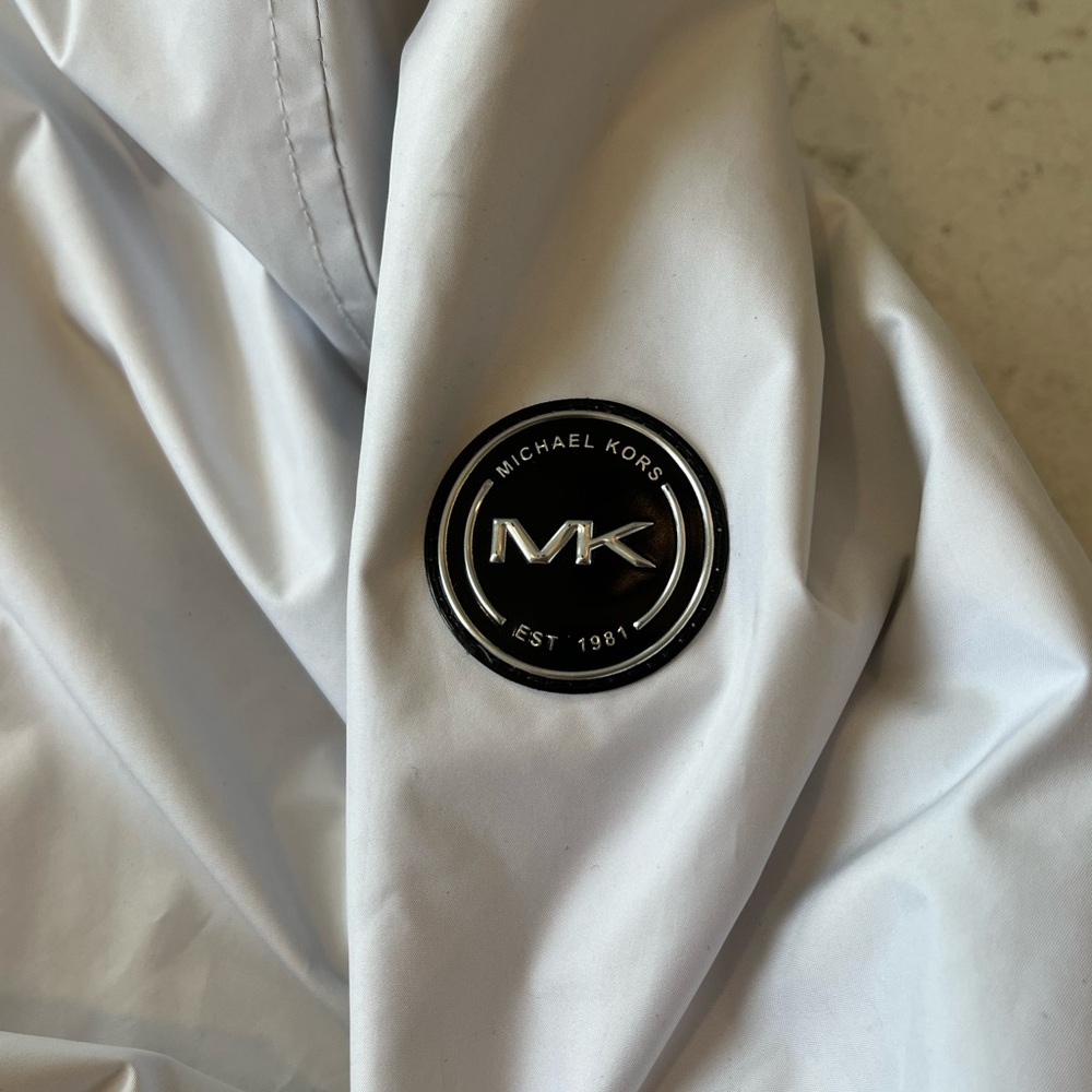 Michael Kors Lightweight Hooded Jacket Large White - Picture 3 of 9